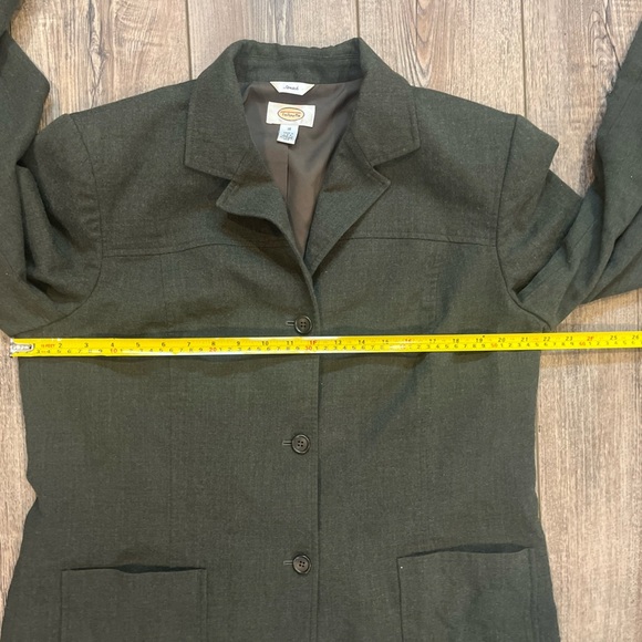 Vintage Talbots Olive Green Wool Blazer | Size 18 | Made in USA || Stretch - Picture 8 of 9
